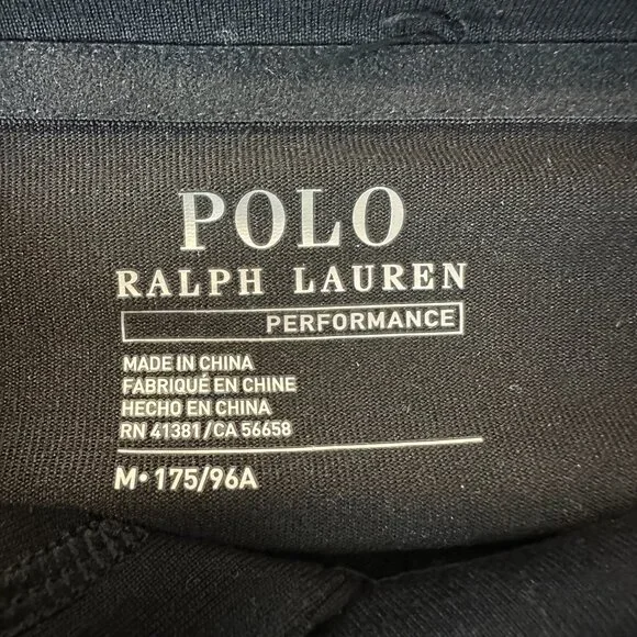 Polo Ralph Lauren P Wing Performance Black Hooded Long Sleeve T Shirt Medium - Picture 14 of 16